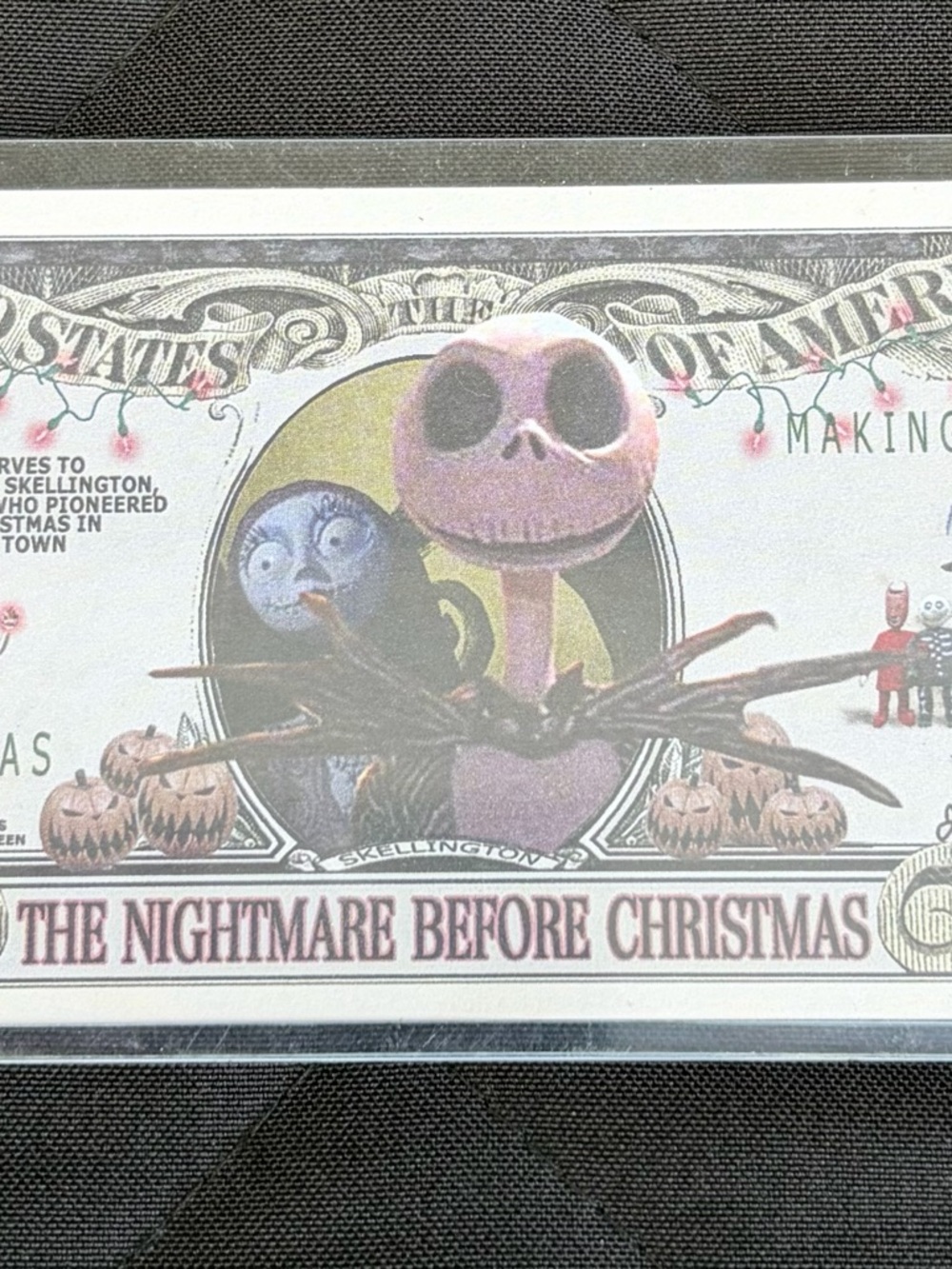 The Nightmare Before Christmas Decorative Bill - Jack and Sally
